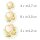 HEART WITH WATER ROSES Stickerbögen Flowers motif SIMPLE 10 sheets with 140 stickers, DIN LONG (105x210 mm), SBDL-204-10