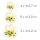 HERZ MIT SONNENBLUMEN Stickerbögen Blumenmotiv SIMPLE , DIN LANG (105x210 mm) Hoch, SBDL-205