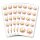 Sticker-Sheet HEART WITH YELLOW ROSES - 5 sheets with 70 stickers Sticker, Flowers motif, Paper-Media