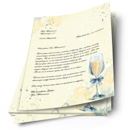 Carta da lettera decorati CHAMPAGNE RECEPTION Invito