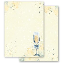 Motif Letter Paper! CHAMPAGNE RECEPTION 100 sheets DIN A4 Special Occasions, Invitation, Paper-Media