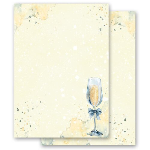 Motif Letter Paper! CHAMPAGNE RECEPTION 50 sheets DIN A5 Special Occasions, Invitation, Paper-Media