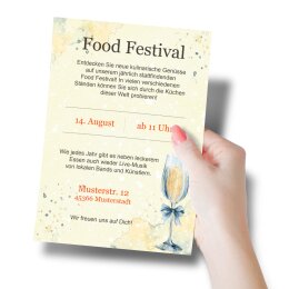 Briefpapier - Motiv SEKTEMPFANG | Besondere Anlässe | Hochwertiges DIN A5 Briefpapier - 100 Blatt | 90 g/m² | beidseitig bedruckt | Online bestellen!
