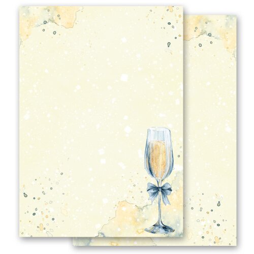 Motif Letter Paper! CHAMPAGNE RECEPTION 100 sheets DIN A6 Special Occasions, Invitation, Paper-Media