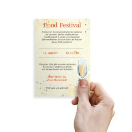 Briefpapier - Motiv SEKTEMPFANG | Besondere Anlässe | Hochwertiges DIN A6 Briefpapier - 100 Blatt | 90 g/m² | beidseitig bedruckt | Online bestellen!