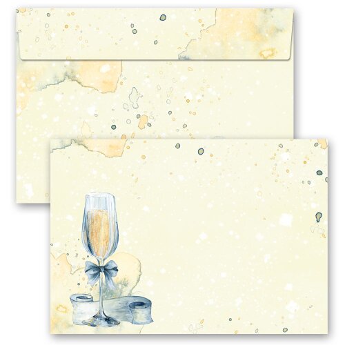 100 patterned envelopes CHAMPAGNE RECEPTION in C6 format (windowless) Special Occasions, Invitation, Paper-Media