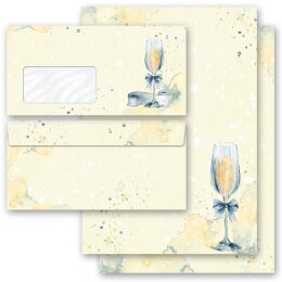 Motiv-Briefpapier Set SEKTEMPFANG - 40-tlg. DL (mit...