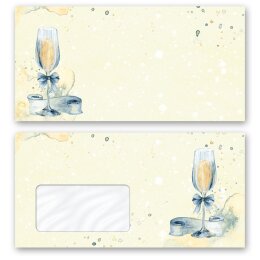 SEKTEMPFANG Briefpapier Sets Einladung ELEGANT Briefpapier Set, 40 tlg., DIN A4 & DIN LANG im Set., SME-4045-40
