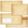 25 enveloppes à motifs au format DIN LONG - RUSTIQUE (sans fenêtre)