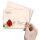 Enveloppes de motif Fleurs & Pétales, ROSE ROUGE 50 enveloppes - DIN C6 (162x114 mm) | Auto-adhésif | Commander en ligne! | Paper-Media