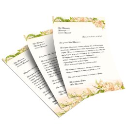 Briefpapier PFINGSTROSEN - DIN A5 Format 100 Blatt