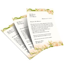 Briefpapier PFINGSTROSEN - DIN A5 Format 250 Blatt