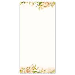 Motif Letter Paper! PEONIES 100 sheets DIN LONG Flowers & Petals, Rose motif, Paper-Media