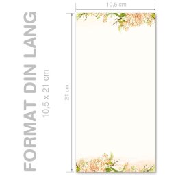 Stationery-Motif PEONIES | Flowers & Petals | High quality Stationery DIN LONG - 100 Sheets | 90 g/m² | Printed on one side | Order online! | Paper-Media