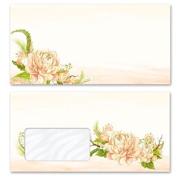 Rose motif, Envelopes Flowers & Petals, PEONIES  -...