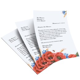 Papel de carta Flores & Pétalos FLORES DE CAMPO - 50 Hojas formato DIN A5 - Paper-Media