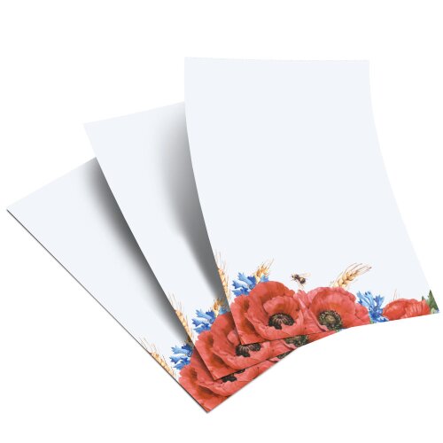 Briefpapier FELDBLUMEN - DIN A6 Format 100 Blatt