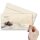 25 patterned envelopes CARRIAGE IN FOREST Version A in standard DIN long format (windowless)