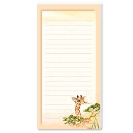 Notepads GIRAFFE | DIN LONG Format |  2 Blocks Animals, Wilderness, Paper-Media