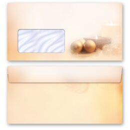 25 patterned envelopes CHRISTMAS TIME in standard DIN long format (with windows) Christmas, Christmas motif, Paper-Media