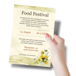 Motif Letter Paper! YELLOW SUNFLOWERS 100 sheets DIN A5