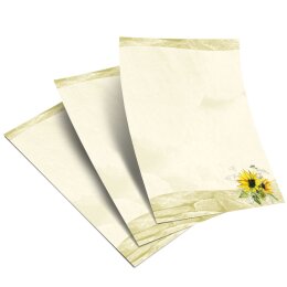 Briefpapier GELBE SONNENBLUMEN - DIN A6 Format 100 Blatt