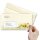 100 patterned envelopes YELLOW SUNFLOWERS in standard DIN long format (with windows)