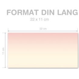 25 enveloppes à motifs au format DIN LONG - QUATRE SAISONS – PRINTEMPS (sans fenêtre)