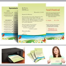 25 buste da lettera decorate QUATTRO STAGIONI – ESTATE - DIN LANG (senza finestra)