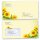 Envelopes Flowers & Petals, SUNFLOWERS 25 envelopes (with window) - DIN LONG (220x110 mm) | Self-adhesive | Order online! | Paper-Media