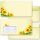 25 patterned envelopes SUNFLOWERS in standard DIN long format (with windows)