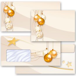 50 patterned envelopes HAPPY HOLIDAYS in C6 format (windowless)