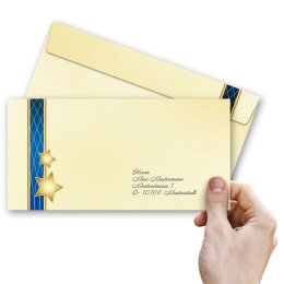 25 patterned envelopes X-MAS in standard DIN long format (windowless)