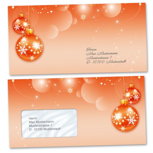Briefumschläge MERRY CHRISTMAS - 25 Stück DIN LANG (ohne Fenster)