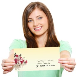 25 patterned envelopes CONGRATULATIONS in standard DIN long format (windowless)