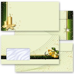 Briefumschläge WEIHNACHTSSYMBOLE - 25 Stück DIN LANG (ohne Fenster)
