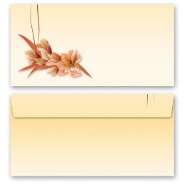 25 patterned envelopes FLOWER PETALS in standard DIN long...