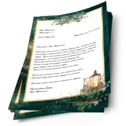 20 fogli di carta da lettera decorati Natale NOTTE DAVVENTO DIN A4 - Paper-Media