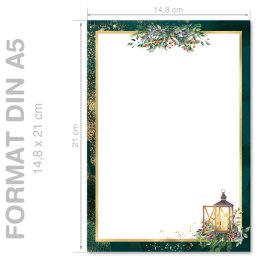 ADVENTSNACHT Briefpapier Christfest CLASSIC 50 Blatt Briefpapier, DIN A5 (148x210 mm), A5C-161-50