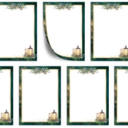 50 fogli di carta da lettera decorati NOTTE DAVVENTO DIN A5