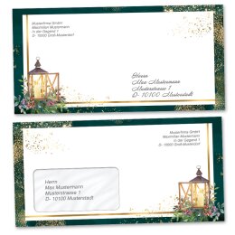 Enveloppes Noël, NUIT DE LAVENT 10 enveloppes (sans fenêtre) - DIN LANG (220x110 mm) | Auto-adhésif | Commander en ligne! | Paper-Media