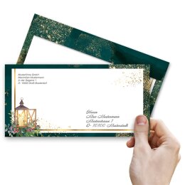 25 patterned envelopes ADVENT NIGHT in standard DIN long format (windowless)