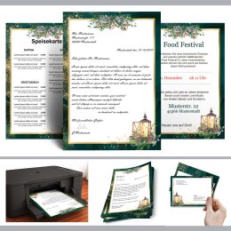 50 patterned envelopes ADVENT NIGHT in standard DIN long format (with windows)