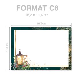 Briefumschläge Weihnachten, ADVENTSNACHT 100 Briefumschläge - DIN C6 (162x114 mm) | selbstklebend | Online bestellen! | Paper-Media