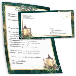 40-pc. Complete Motif Letter Paper-Set ADVENT NIGHT