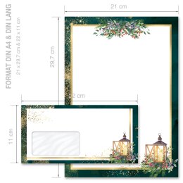 Briefpapier Set ADVENTSNACHT - 100-tlg. DL (mit Fenster)