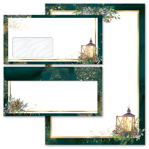 200-pc. Complete Motif Letter Paper-Set ADVENT NIGHT Christmas, Christmas motif, Paper-Media