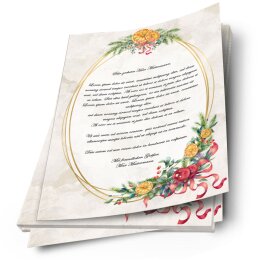 20 fogli di carta da lettera decorati Natale MOMENTI INVERNALI DIN A4 - Paper-Media
