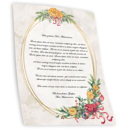 100 fogli di carta da lettera decorati MOMENTI INVERNALI DIN A4