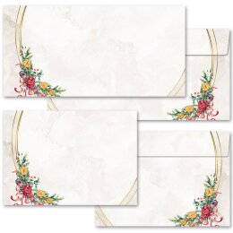25 patterned envelopes WINTER MOMENTS in standard DIN long format (windowless)